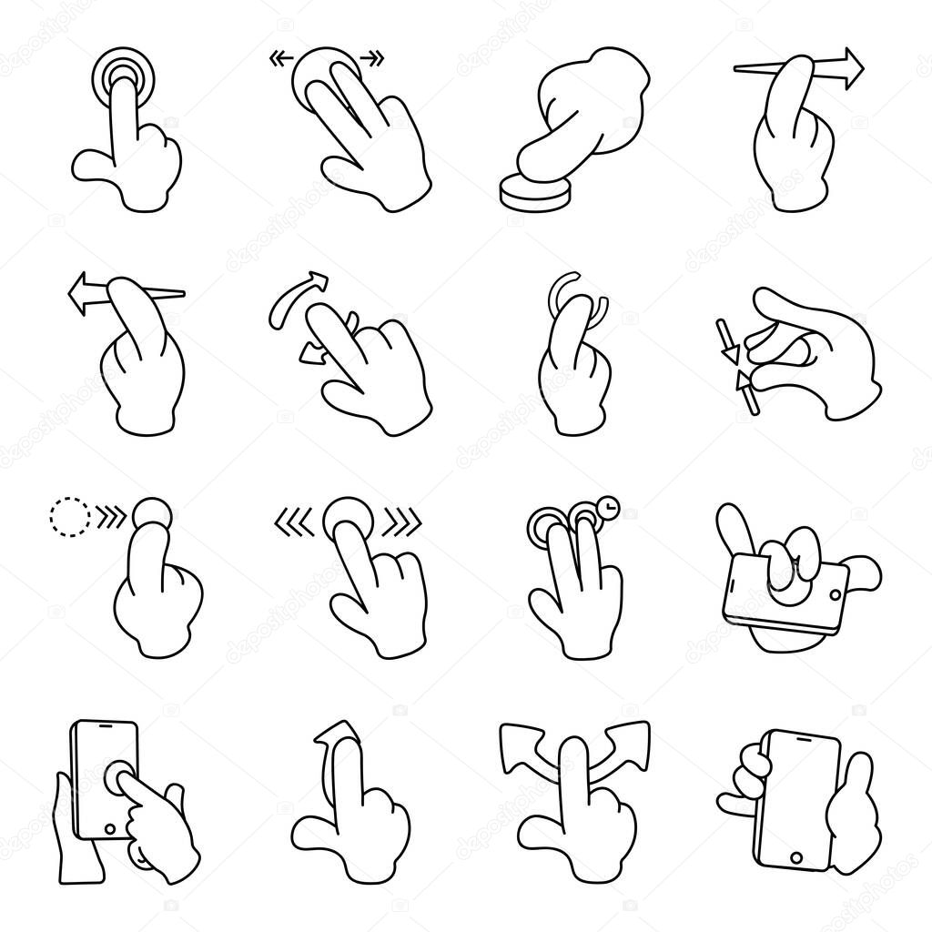 Here is a pack of variegated, creative and useful set of doodle vectors representing hand gestures. These doodle icons are used as signs for demonstration, symbolizing, navigating, explaining and interpreting information. Happy downloading 