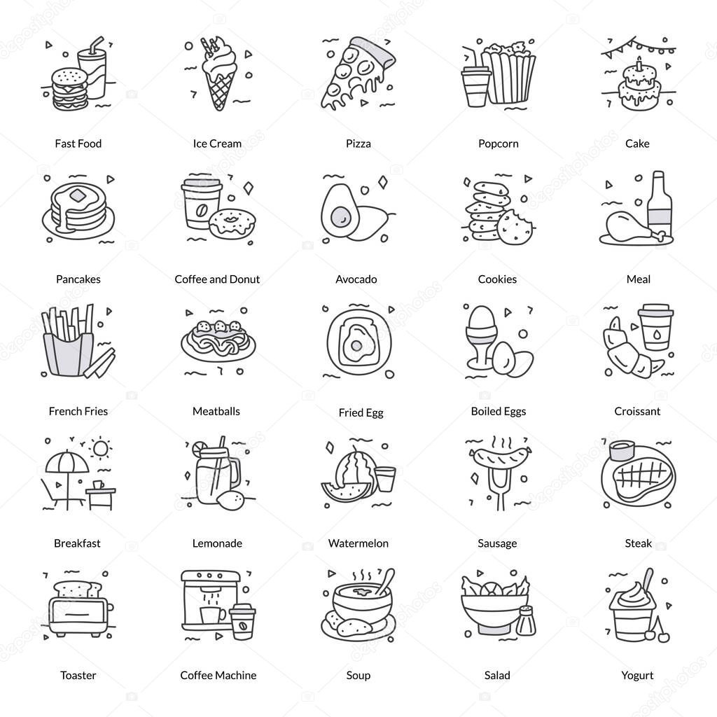 If you are a food blogger or a stylist or may be creating a food website, these meal icons can be especially useful for you. So download these ready to use, editable, vector graphics.