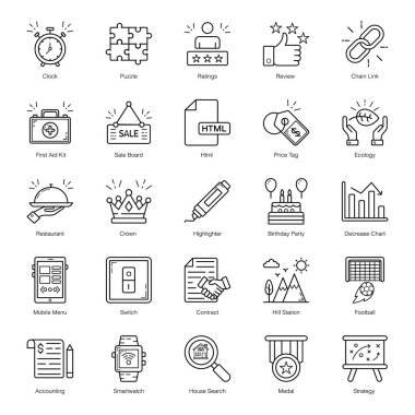 Alışveriş Ana Hattı Simgeleri Modern Biçimli 