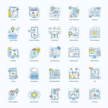 Kavram Satırı Simgelerinin Seti