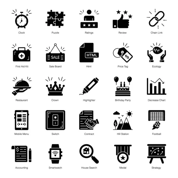 Modern Biçimli Solid Taslak Simgeleri Alışverişi 