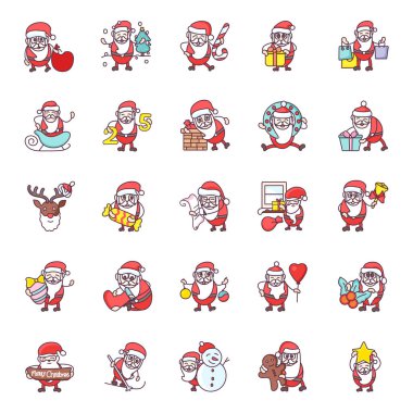 Doodle Noel Baba Simgeleri Paketi