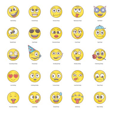 Moda Duygu Vektörleri Seti 