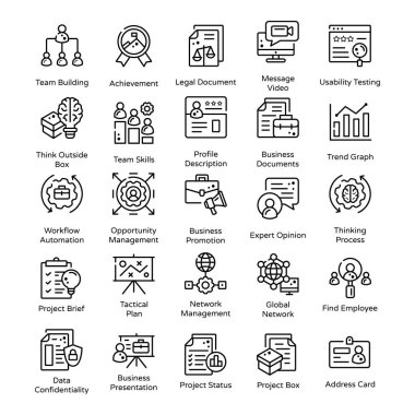 İş Yönetimi Hattı Vektörleri Paketi 