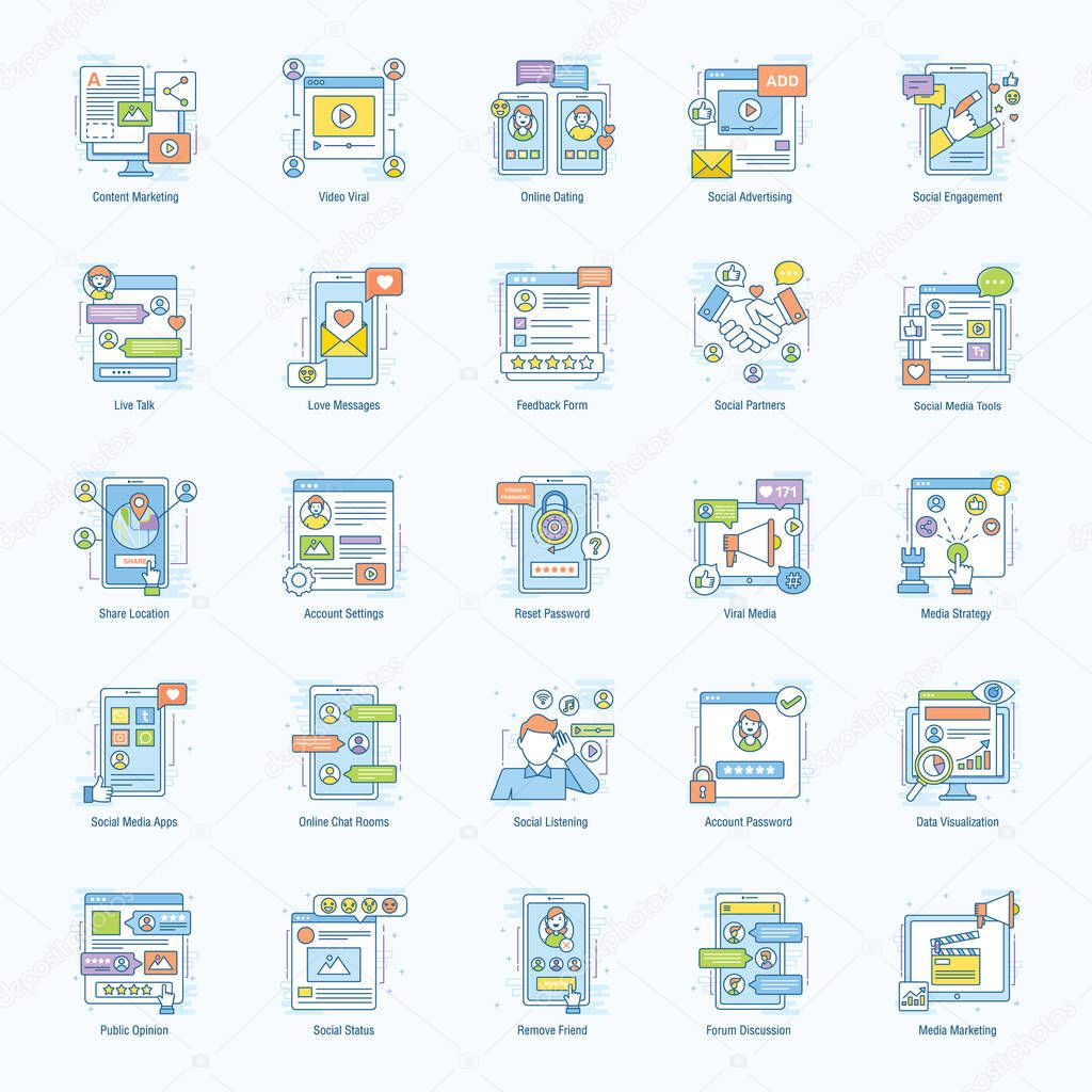 Here is a pack of customer reviews icons flat vectors. Editable icons are creatively designed for your projects. Grab to utilize in associated fields.