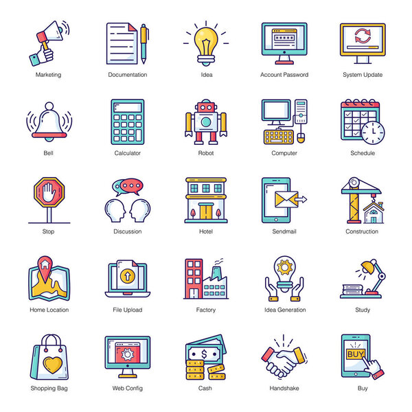 Here we bring a pack of data flat icons. You can select any icon you need, download it, customize it, and use it anywhere you like. Time to inspire your design with these vectors.