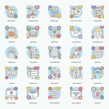 Bir sosyal uygulama projesi yaratmak pazarlama hedeflerine ulaşmak kadar zor olabilir. Bu havalı ikonlar sadece sosyal medyada değil, diğer bölümlerde de en iyi vektörleri gösteriyor. Bu sete tutun ve indirmenin tadını çıkarın.! 