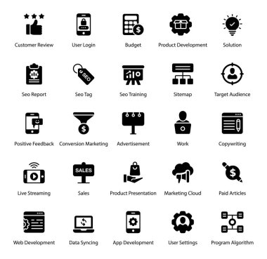 Web tasarım simgeleri kolaylığınız için çekici vektörler içeriyor. Düzenlenebilir vektörler ilgili bölümlerde kullanılabilir. İndirmenin tadını çıkar!