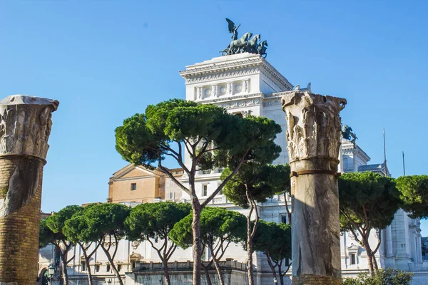 Roma. Trajan 'ın Forumu (Foro di Traiano) - bir açık hava arkeoloji müzesi