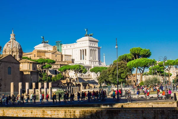 Roma 2019 Foro Romano Foro Centro Antigua Roma Día Soleado —  Fotos de Stock