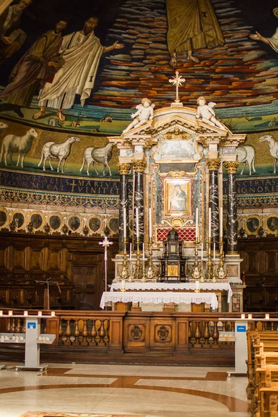 Roma 2019 Basílica São Cosme Damião Altar — Fotografia de Stock