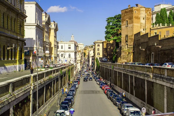 Řím 2019 Městská Ulice Slunečného Dne — Stock fotografie