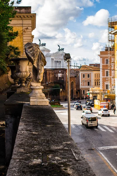 Rome 2019 Vue Sur Nazionale Par Beau Temps Midi Depuis — Photo