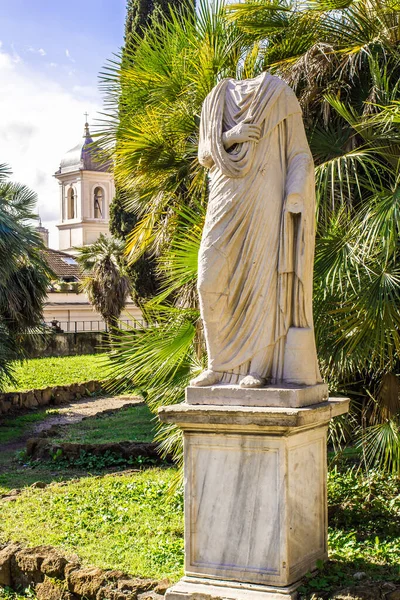 Roma 2019 Estatuas Villa Aldobrandini Park Tiempo Soleado — Foto de Stock