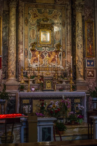 Roma 2019 Interior Uma Igreja Católica — Fotografia de Stock