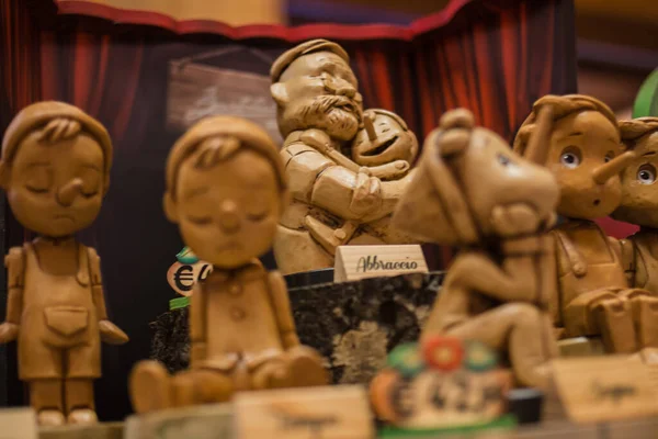 Rom 2019 Aus Holz Geschnitztes Spielzeug Nach Dem Vorbild Pinocchios — Stockfoto