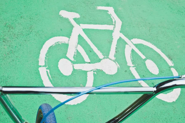 自転車道路標識 — ストック写真