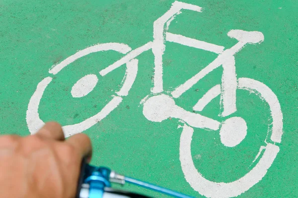 Vägskylt för cykel — Stockfoto