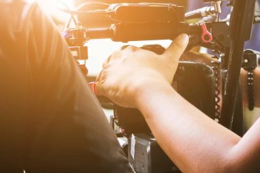 Onun video kamera çekim ile kameraman