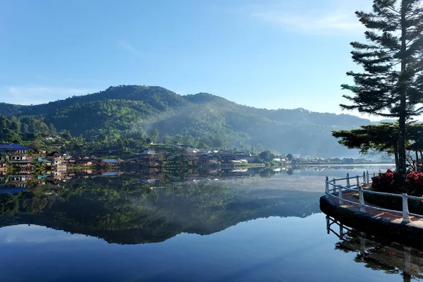 Sunrise Scence Ban Rak Thai Village Mae Hong Son Thailand — Stockfoto