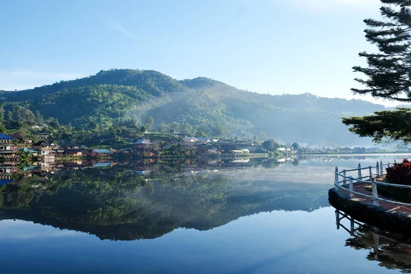 Sunrise Scence Ban Rak Thai Village Mae Hong Son Thailand — Stock Photo, Image