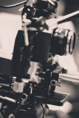 Video kamera detayları, film ekibi prodüksiyonu, sahne arkası.