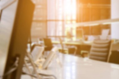 Modern ofis iç arka plan bulanıklık