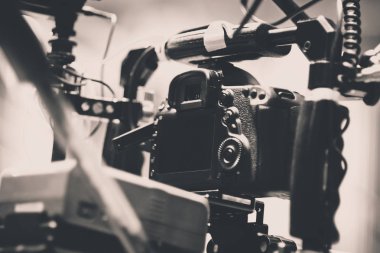 Sinema Film seti, arkasında sahneleri arka kamera film ekibi üretim