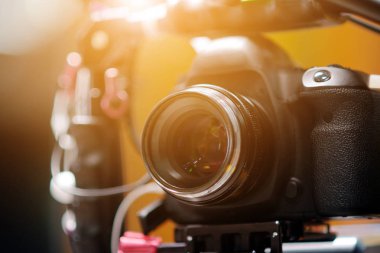 Sinema Film seti, arkasında sahneleri arka kamera film ekibi üretim