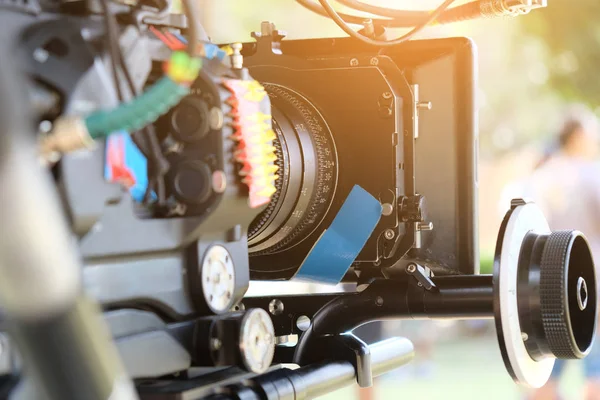 Dans Les Coulisses Cinéma Caméra Sur Plateau Tournage — Photo