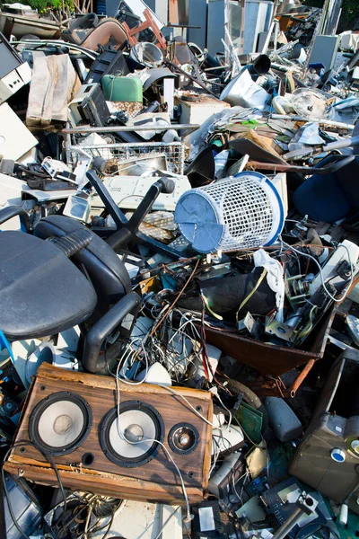 Sucata Eletrônica Peças Eletrônicas Escritório Para Reciclagem — Fotografia de Stock