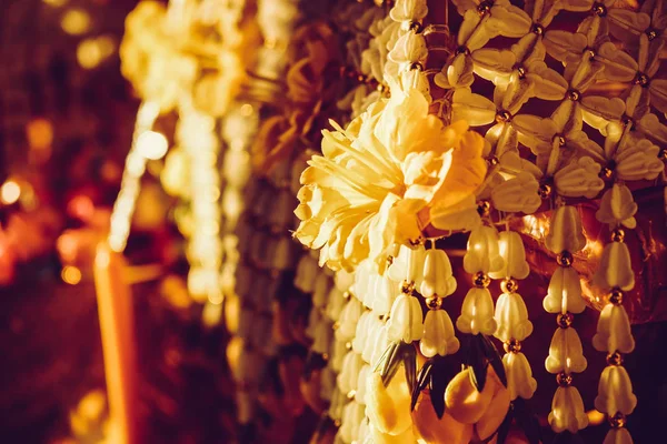 Detail Van Decoratie Van Bloem Voor Wijding Ceremonie — Stockfoto