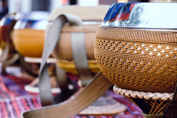 Detail Monk Alms Bowl — Stock Photo, Image