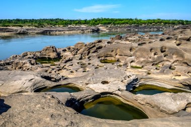 Tayland Grand canyon (sam phan bok): Ubon Ratchathani, Thailand. popüler turistik Ubon Ratchathani ili