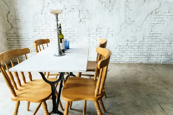 Esszimmer Tisch Stuhl Möbel Dekor — Stockfoto