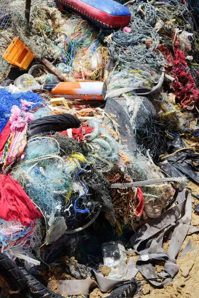 Hromady Odpadků Nelegálním Pozadí Skládky — Stock fotografie