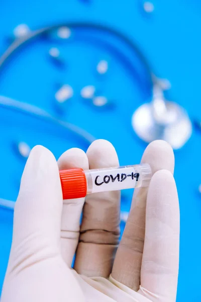 Koncepční Obraz Koronavirové Vakcíny Covid — Stock fotografie