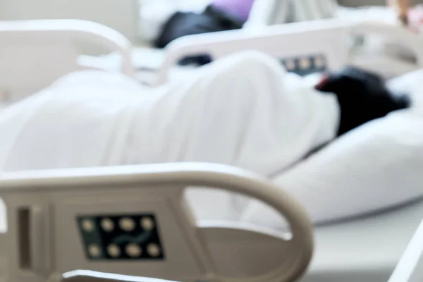 Abstrakte Unschärfe Älterer Patienten Krankenhausbett — Stockfoto