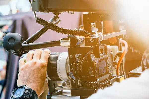 Professionell Kamerautrustning Filmproduktionspersonal — Stockfoto
