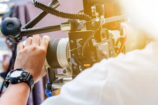 Professional Camera Equipment Film Production Crew — Stock Photo, Image