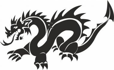 Çince ejderha yılan-moon