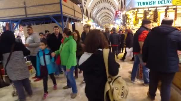 Spice Bazaar Byggd 1664 Mest Färgstarka Basaren Istanbul Som Erbjuder — Stockvideo