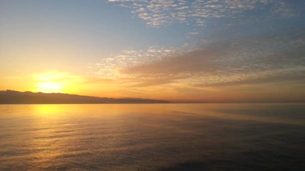 Zonsondergang Boven Zwarte Zee Van Provincie Trabzon Turkije — Stockvideo