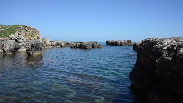 Spiaggia Rocciosa Nel Distretto Kandira Provincia Kocaeli Turchia — Video Stock