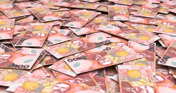 Stapel neuer Dollars — Stockvideo