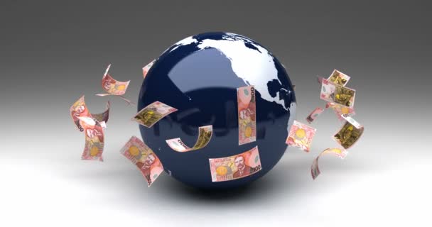 Globala affärer med nya Zeeland dollar — Stockvideo