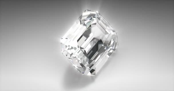 Diamante taglio smeraldo — Video Stock
