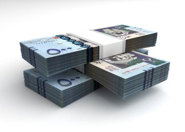 Suudi Arabistanlı Riyals yığını