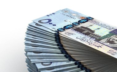 Suudi Arabistanlı Riyals yığını