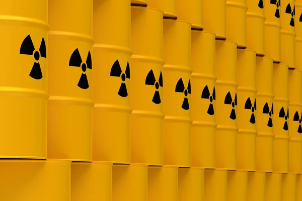 Yellow Radioactive Waste Barrels